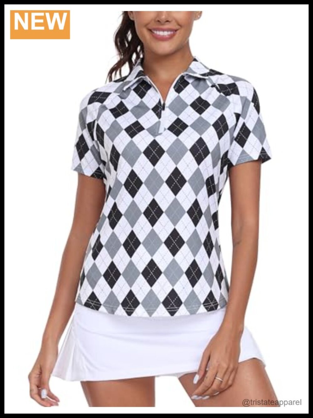 MoFiz Women's Short Sleeve Quarter Zip Golf Polo Shirt Tennis Top